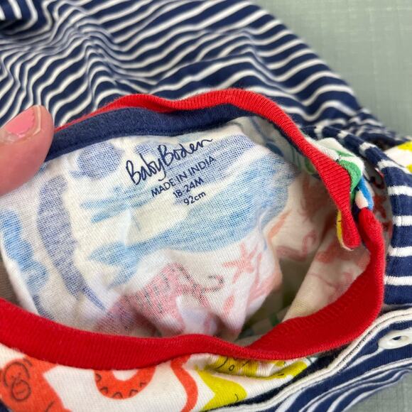 Mini Boden Short Jersey Overalls Set 18-24 Months - Picture 7 of 10